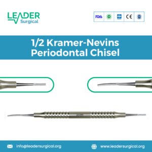 A set of Kramer-Nevins 1 and 2 periodontal chisels with sharp, straight, and angled blades for bone contouring surgery.