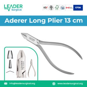 Aderer Long Plier 13 cm for precise dental and orthodontic procedures