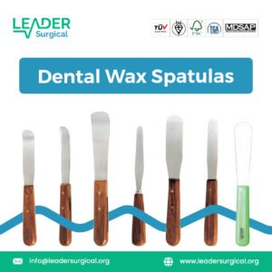 A set of dental wax spatulas with dual-ended, flat and pointed tips, used for carving, sculpting, and manipulating dental wax.
