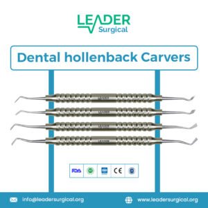 A set of dental Hollenback carvers, double-ended instruments with curved, spoon-shaped blades for carving and contouring direct restorations.