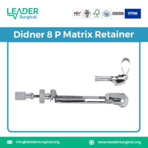 Didner 8P pattern matrix retainer for stabilizing sectional matrix bands during precise posterior composite restorations.