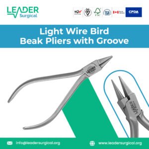 Light Wire Bird Beak Pliers with Groove for precise dental and orthodontic procedures