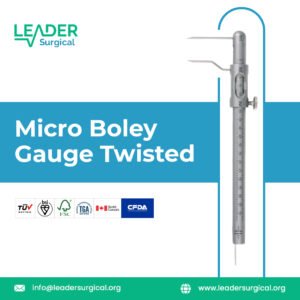 Micro Boley gauge twisted design for precise orthodontic and dental measurements