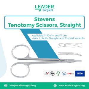 Stevens Tenotomy Scissors straight, fine-tipped surgical scissors for cutting tendons and delicate tissue in hand and ophthalmic surgery.