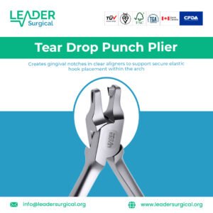 Tear Drop Punch Plier for precise dental and orthodontic procedures