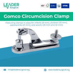 Premium Gomco Circumcision Clamp with bell and base plate for neonatal circumcision procedures