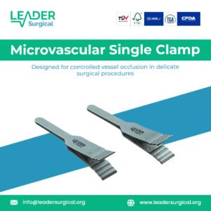 Premium Microvascular Single Clamp for temporary vessel occlusion in microsurgery and reconstructive procedures