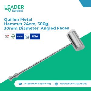 Premium Quillen Metal Hammer 24cm 300g with 30mm diameter and angled faces for surgical osteotomy and chisel work